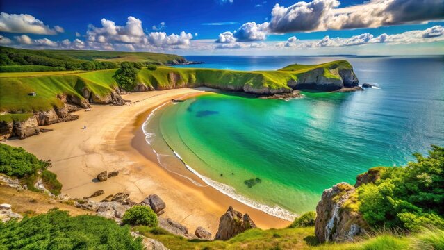 Barafundle Bay Pembrokeshire Wales: Stunning Coastal Photography, Secluded Beach, UK Travel