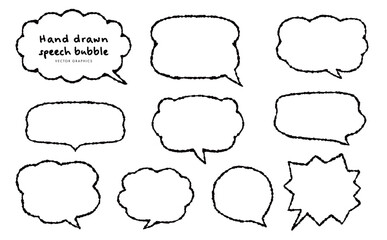 手描き風・吹き出しデザイン素材