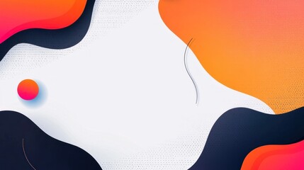 A clean, modern banner template with space for text, featuring abstract shapes and bold colors