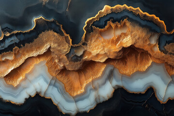 Obraz premium Abstract black and gold marble texture background.