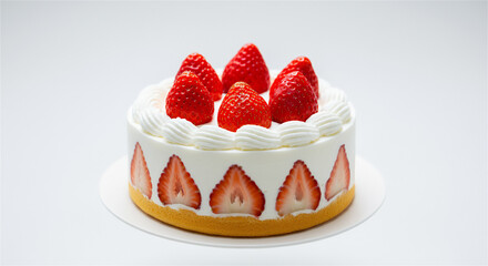 白いお誕生日ケーキ ホールケーキ