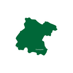 Fototapeta premium Guanajuato outline map, Mexico state central america region country shape
