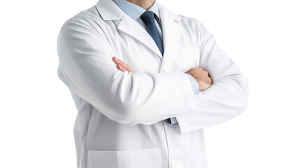 doctor in uniform, doctor holding stethoscope isolated on transparent and white background.PNG image