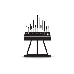 Theremin Vector - Illustration of Theremin - Minimalist Theremin Silhouette.
