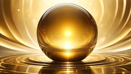 The shining sphere symbolizes goals and hopes, and the light and energy spreading around it represents the process of a dream expanding into reality.
