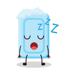 cute rest expression of soap cartoon character