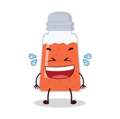 cute laugh out loud expression of chili powder cartoon character