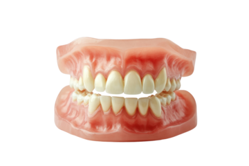 Tooth implant procedure for missing teeth, long-term replacement solution isolated on transparent and white background.PNG image