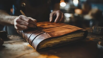 Handcrafted Leather Journal Creation Process