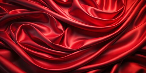 Obraz premium Red silk fabric luxurious background