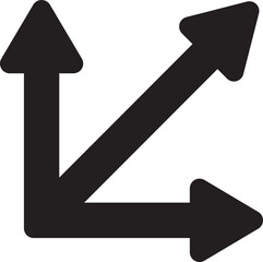 Junction Arrow Glyph Icon