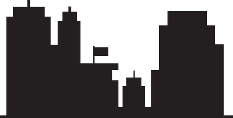 Cityscape Silhouette Illustration