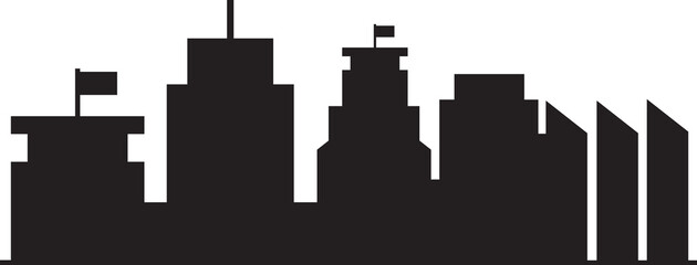 Cityscape Silhouette Illustration