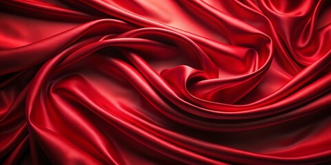 Obraz premium Red silk fabric luxurious background