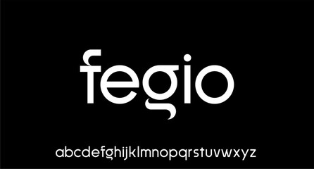 fegio.  modern geometric circular font with rounded edges