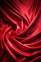 Obraz premium Red silk fabric luxurious background