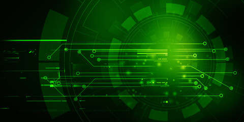 Fototapeta premium 2d illustration Abstract futuristic electronic circuit technology background