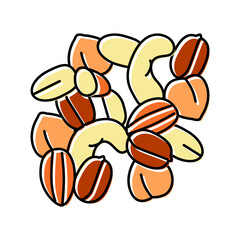 nuts snack food color icon vector. nuts snack food sign. isolated symbol illustration