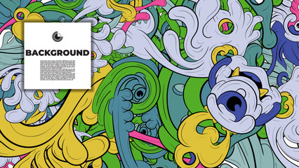 colorful psychedelic illustration for any design such as background, music festival, book cover, summer flayer, homepage, landing page.