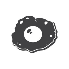 Fried egg icon in flat style. Protein omelet vector illustration on isolated background. Scrambled breakfast sign business concept.