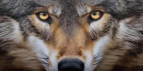 Fototapeta premium Studio photo of a wolf isolated against a white background. Wildlife and conservation concept, space for copy.