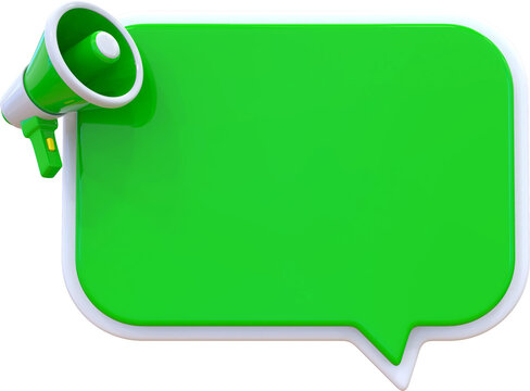 recommend clip art: Announcement megaphone 3D Render
