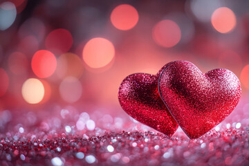 Obraz premium Valentine's Day Social Media Poster Featuring Romantic Designs and Copyspace for Personalized Messages and Promotion