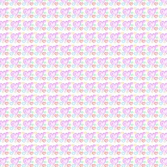 seamless pattern with pink hearts