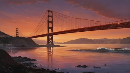 Golden Gate Bridge at Sunset