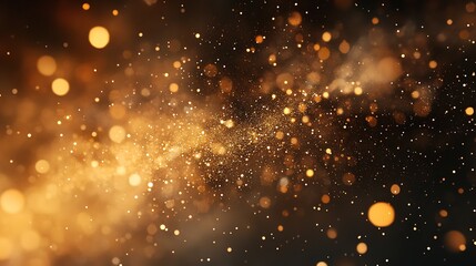 Obraz premium Golden light ray effect with geometric shapes