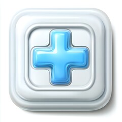 Obraz premium Glossy Medical Plus Icon