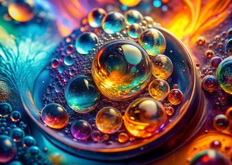 Naklejka premium Watercolor Clear Component Macro Photography