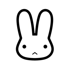 rabbit_in_black_and_white_icon_image_illustration,generation AI