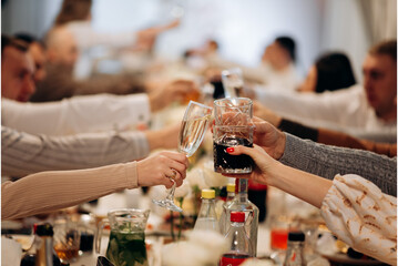 waiter serving champagne