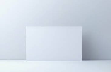 White paper display box mockup shown in a front view with a simple, clean design.