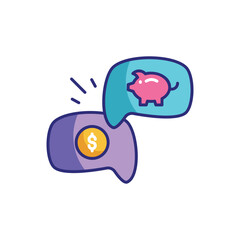 Financial Chat vector icon