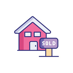 Sold Homes vector icon