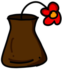 A flower in a vase (Clip art ) 