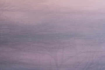 Art Abstract blurred tree faded behind pink and blue background