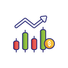 Market Growth vector icon