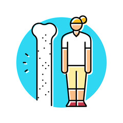 osteoporosis woman disease color icon vector. osteoporosis woman disease sign. isolated symbol illustration