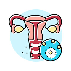 vaginal infections woman disease color icon vector. vaginal infections woman disease sign. isolated symbol illustration