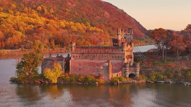 Bannermans Island Castle Around Medium Sunset