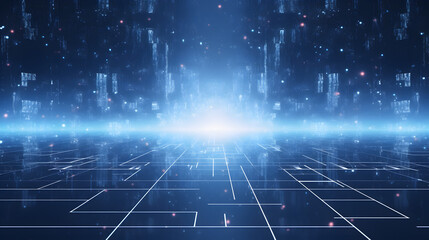 Obraz premium Cyber winter background, copy space for text
