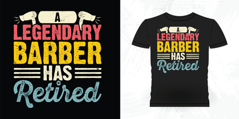 Funny Barbershop Retro Vintage Barber T-shirt Design