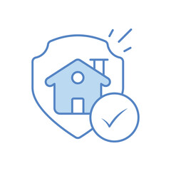 Verified Home  vector icon