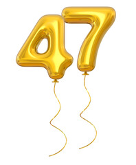 Gold Balloon Number 47