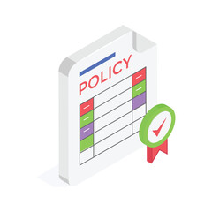 Check this beautifully design icon of insurance policy in trendy style