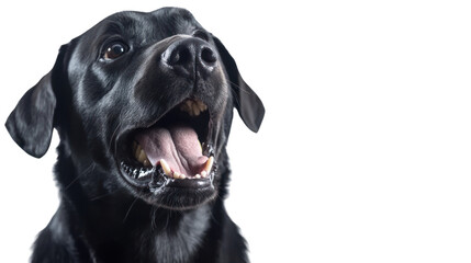 Fototapeta premium Joyful Black Labrador Retriever Portrait 