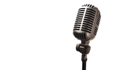 Vintage Microphone on Stand 